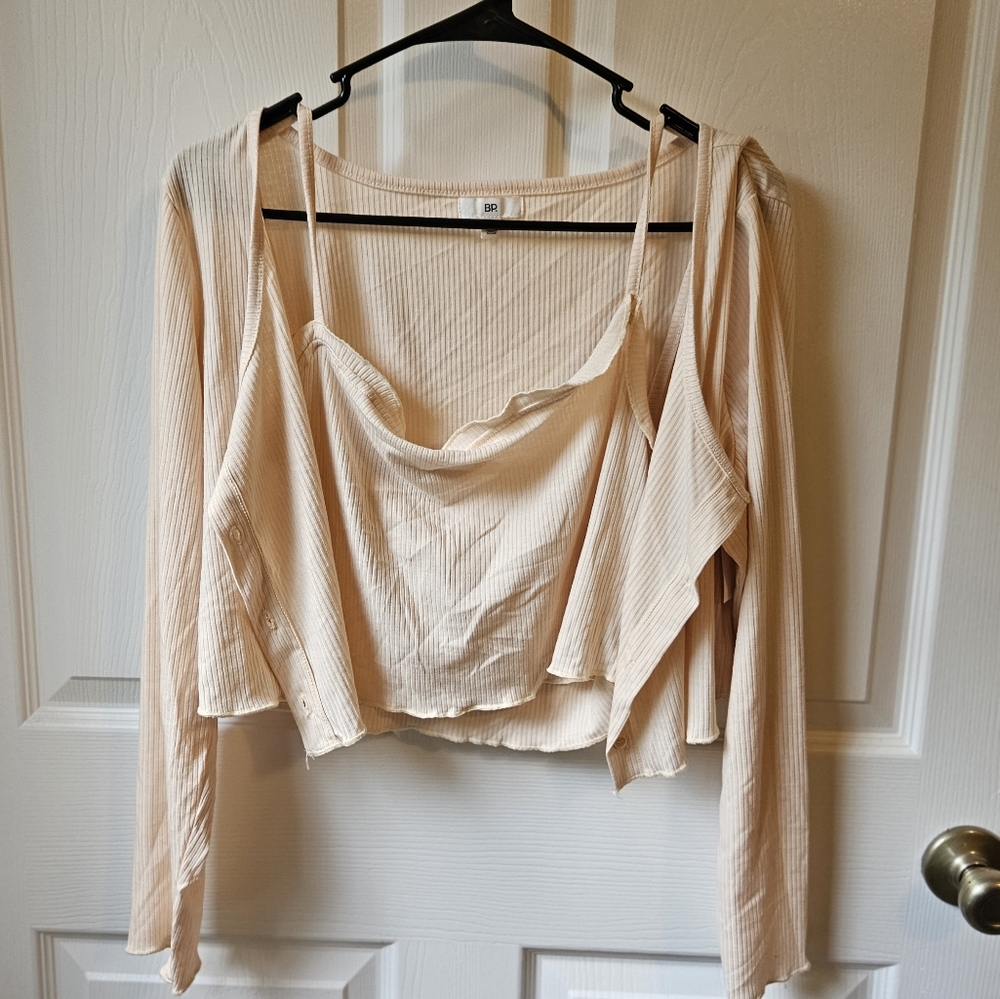 BP Cropped Camisole with Cardigan Sz XL - Picture 2 of 8